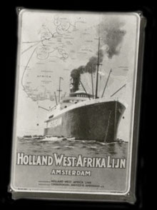 Emaille bord Holland - West Afrikalijn