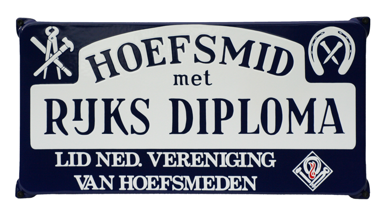 Langcat Emaille Bord Hoefsmid