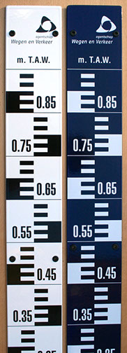 Emaille Peilschaal Maatwerk Agentschap Wegen en Verkeer