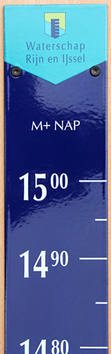 Emaille Peilschaal Maatwerk Waterschap Rijn en IJssel